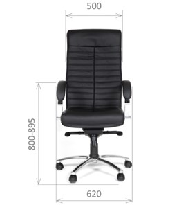 Кресло компьютерное CHAIRMAN 480 Экокожа премиум черная в Ноябрьске - предосмотр 1